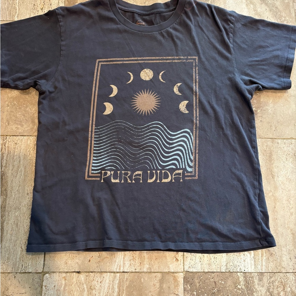Pura Vida Navy Celestial Graphic Tee